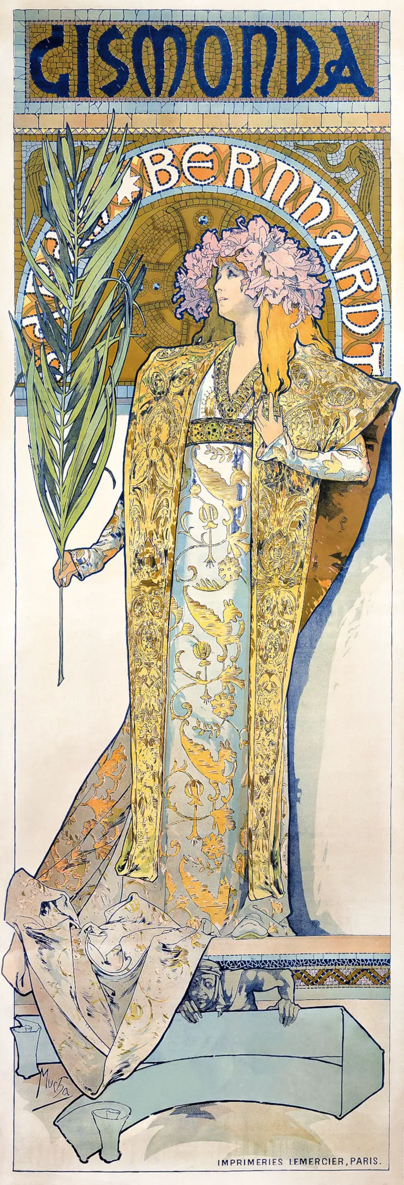 Gismonda Art Nouveau Illustration by Alphonse Mucha